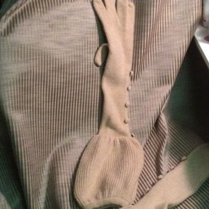 Beige Portolano wool/cashmere gloves